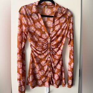 Free people flower tunic shirt